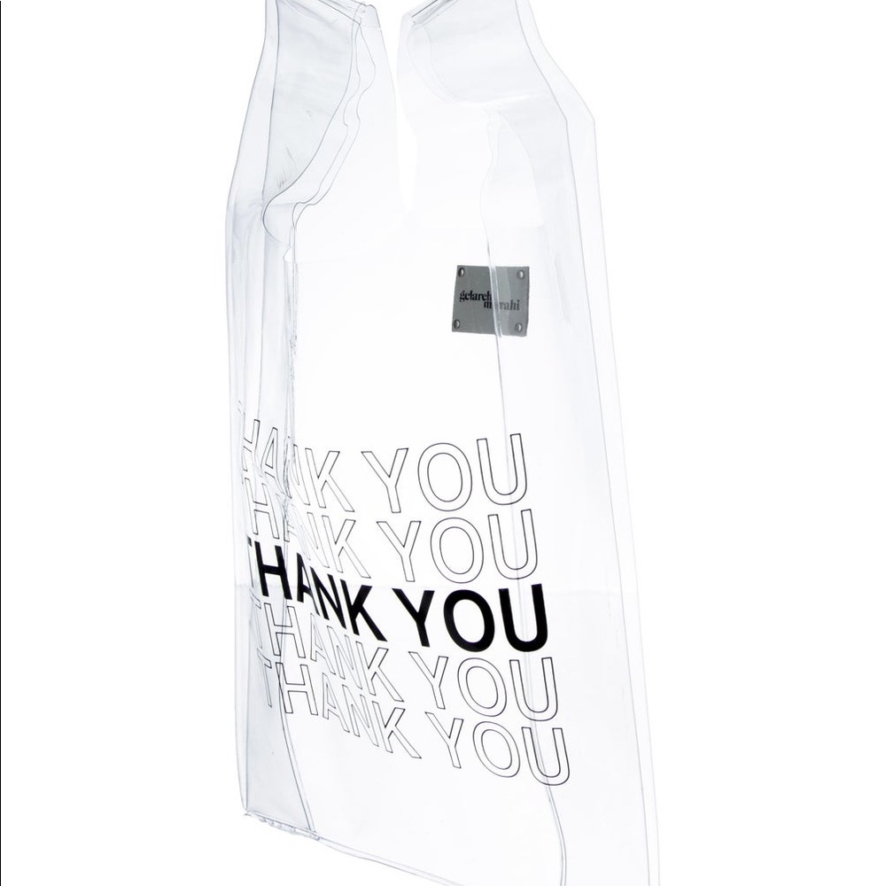 Galereh Mizrahi Clear Thank You Tote